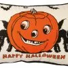 Primitives By Kathy Retro Happy Halloween Pillow New!