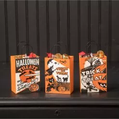 Bethany Lowe Retro Halloween Tin Treat Bags New!