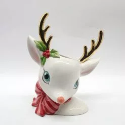 TheHolidayBarn.com Retro Reindeer Vase