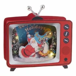Raz Retro Christmas TV Shadowbox