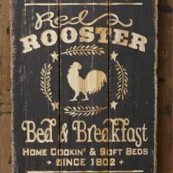Audrey's Red Rooster Bed & Breakfast Sign, 30