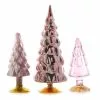 Cody Foster Rose Pink Candy Glass Trees New!