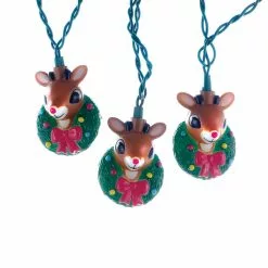 Kurt Adler Christmas Rudolph The Red Nosed Reindeer Light Set