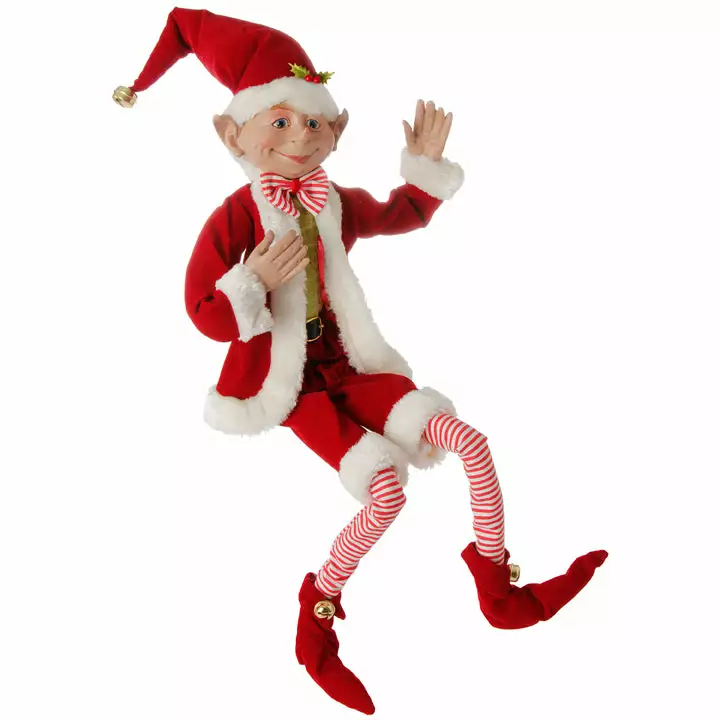 Raz Santa Elf Doll, 30" New! 3 Raz Santa Elf Doll, 30" New!