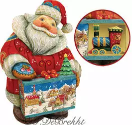 G. DeBrekht Christmas Santa With A Toy Train - Secret Box 4 G. DeBrekht Christmas Santa With A Toy Train - Secret Box