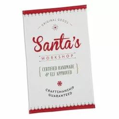 TheHolidayBarn.com Christmas Santa's Workshop Dish Towels