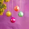 Glitterville Saturated Candy Glass Ball Ornaments New!