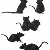 Bethany Lowe Scampering Mice Silhouettes, Glittered 2 Bethany Lowe Scampering Mice Silhouettes, Glittered