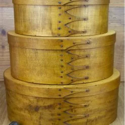 The Holiday Barn Christmas Shaker Boxes - Antiqued Natural Finish