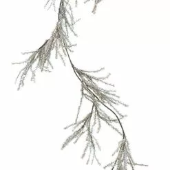 Creative Co-Op Silver Tinsel Pine Garland Christmas