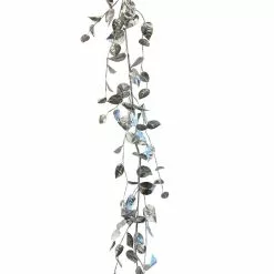 TheHolidayBarn.com Shining Silver Ivy Garland New!