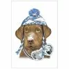 Mary Lake-Thompson Kitchen Snow Buddy Chocolate Lab Flour Sack Towel
