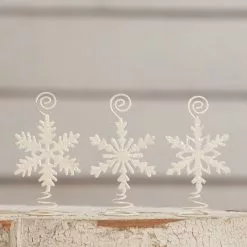 Bethany Lowe Snowflake Card Holders, Set Of 3
