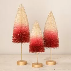 Bethany Lowe New! Strawberries And Cream Bottle Brush Trees