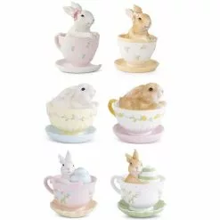 TheHolidayBarn.com New! Tea Cup Bunnies