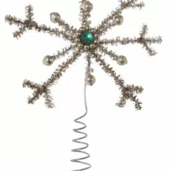 ShiShi Tinsel Snowflake Tree Topper New!