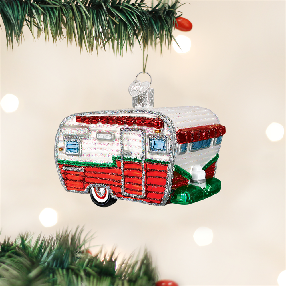 Old World Christmas Travel Trailer Ornament 4 Old World Christmas Travel Trailer Ornament