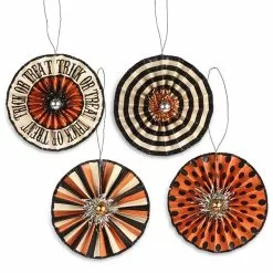 Bethany Lowe Trick Or Treat Rosette Ornaments
