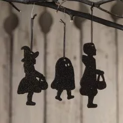 Bethany Lowe Trick-or-Treater Silhouette Ornaments