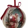 ShiShi Victorian Christmas Decoupage Ball Ornament, Bringing Gifts 1 ShiShi Victorian Christmas Decoupage Ball Ornament, Bringing Gifts