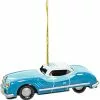 TheHolidayBarn.com Christmas Vintage Blue Car Tin Toy Reproduction Ornament