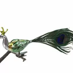 Nostalgie Christbaumschmuck Vintage Patina Regal Peacock Ornament Clip Christmas