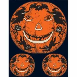 Beistle Vintage Jack-O-Lantern Peel 'N Place Decals Beistle Vintage Halloween
