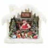 Seasons Of Cannon Falls Christmas Vintage Santa House Shadowbox With LED Light