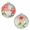 Raz Watercolor Poinsettia Ball Ornaments New!