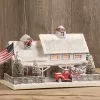 TheHolidayBarn.com White American Farmhouse With Truck New!