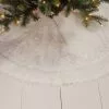 Bethany Lowe Winter Snowflake Tree Skirt, Faux Fur New!