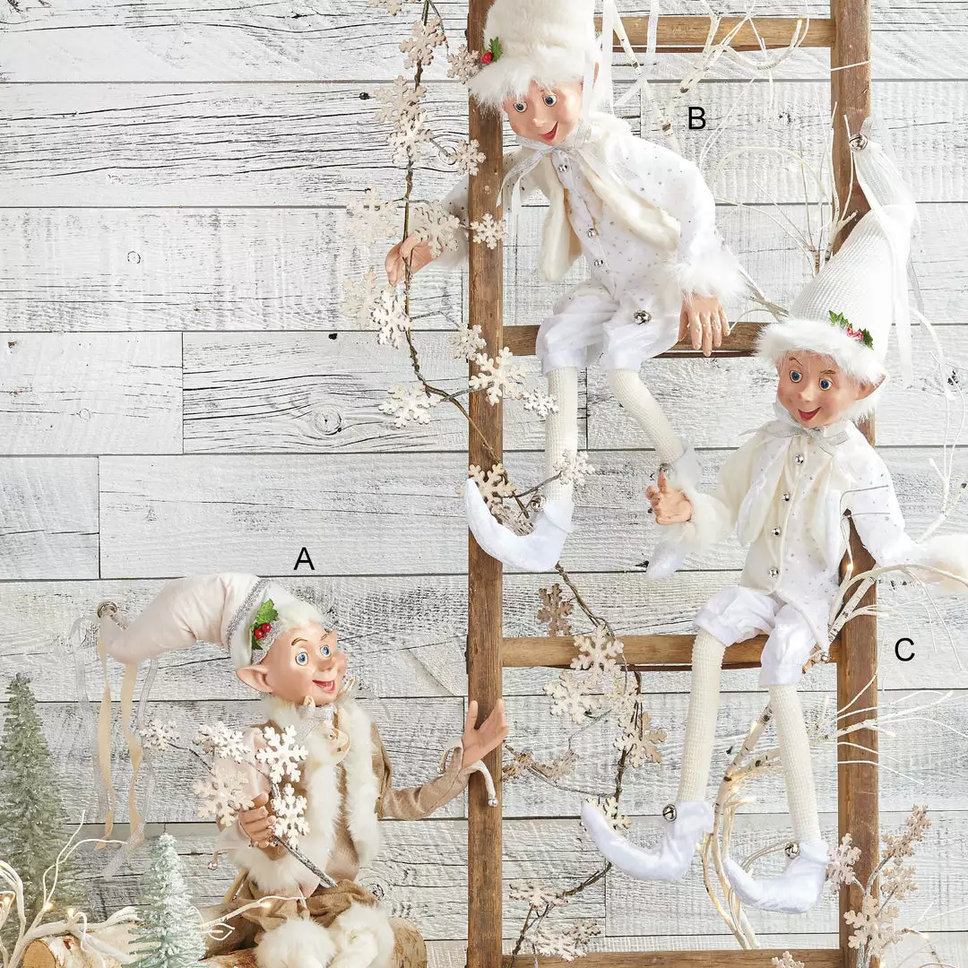 Raz New! Winter White Elf 3 Raz New! Winter White Elf