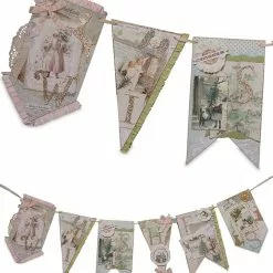 Bethany Lowe Wishes Pastel Vintage Christmas Garland