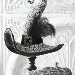 TheHolidayBarn.com New! Witch Hat On Pedestal