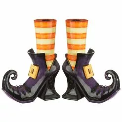 Raz Witch Shoes Taper Candle Holders
