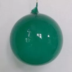 Winward Jim Marvin Teal Green Bubblegum Glass Ornaments Set Of 2 Jim Marvin Ornaments